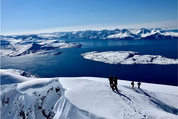 Groupe de skieur de randonnée